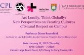 Act Locally, Think Globally: New Perspectives on Creating Cultures of Sexual Respect on Campus